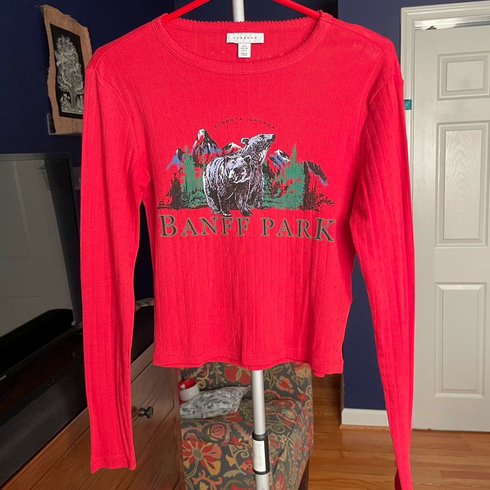 NWOT Topshop Banff Logo Waffle Tee - Picture 8 of 16
